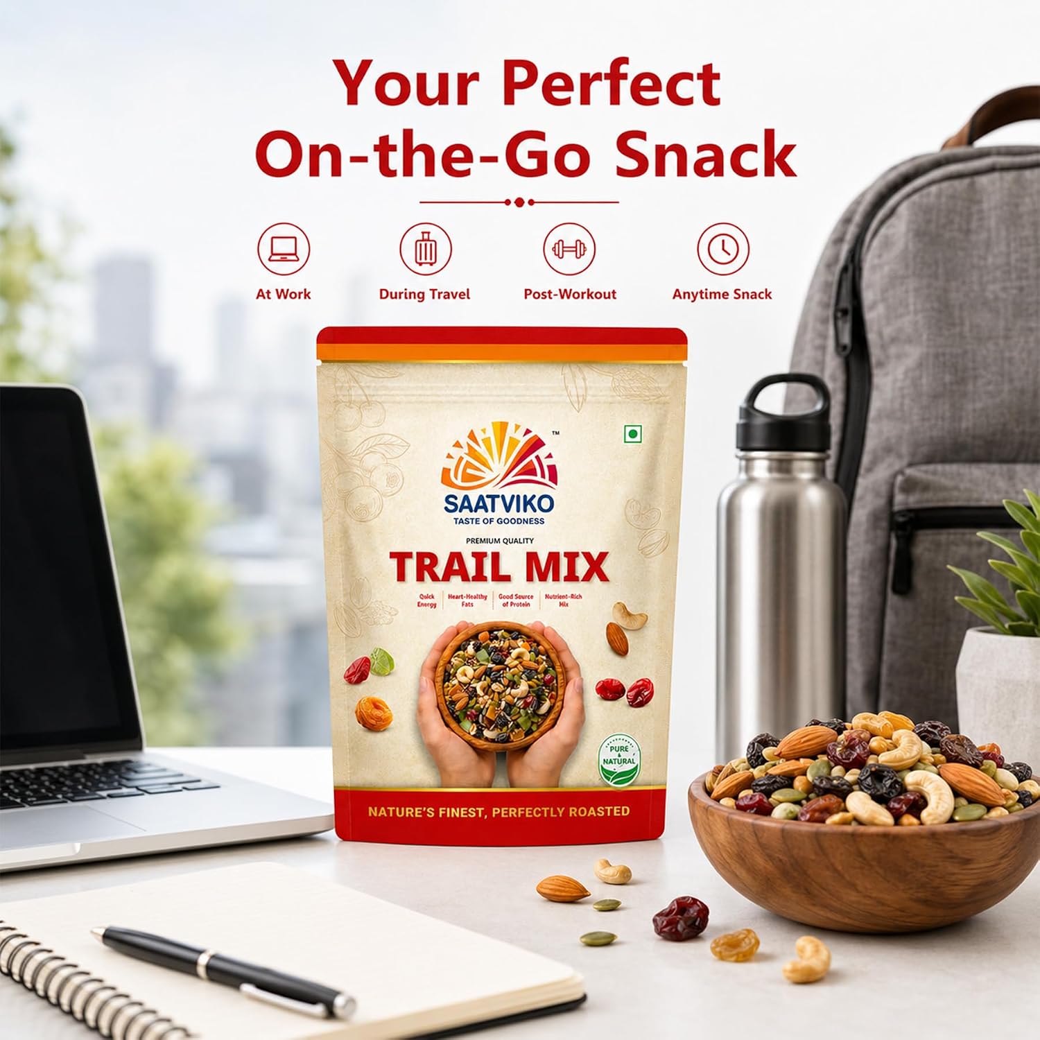 Trail Mix (Energy Booster) | Healthy Snack Mix – Saatviko - Image 3