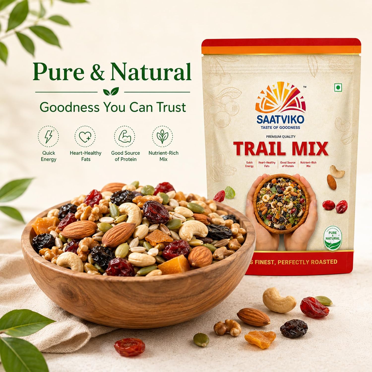 Trail Mix (Energy Booster) | Healthy Snack Mix – Saatviko - Image 8