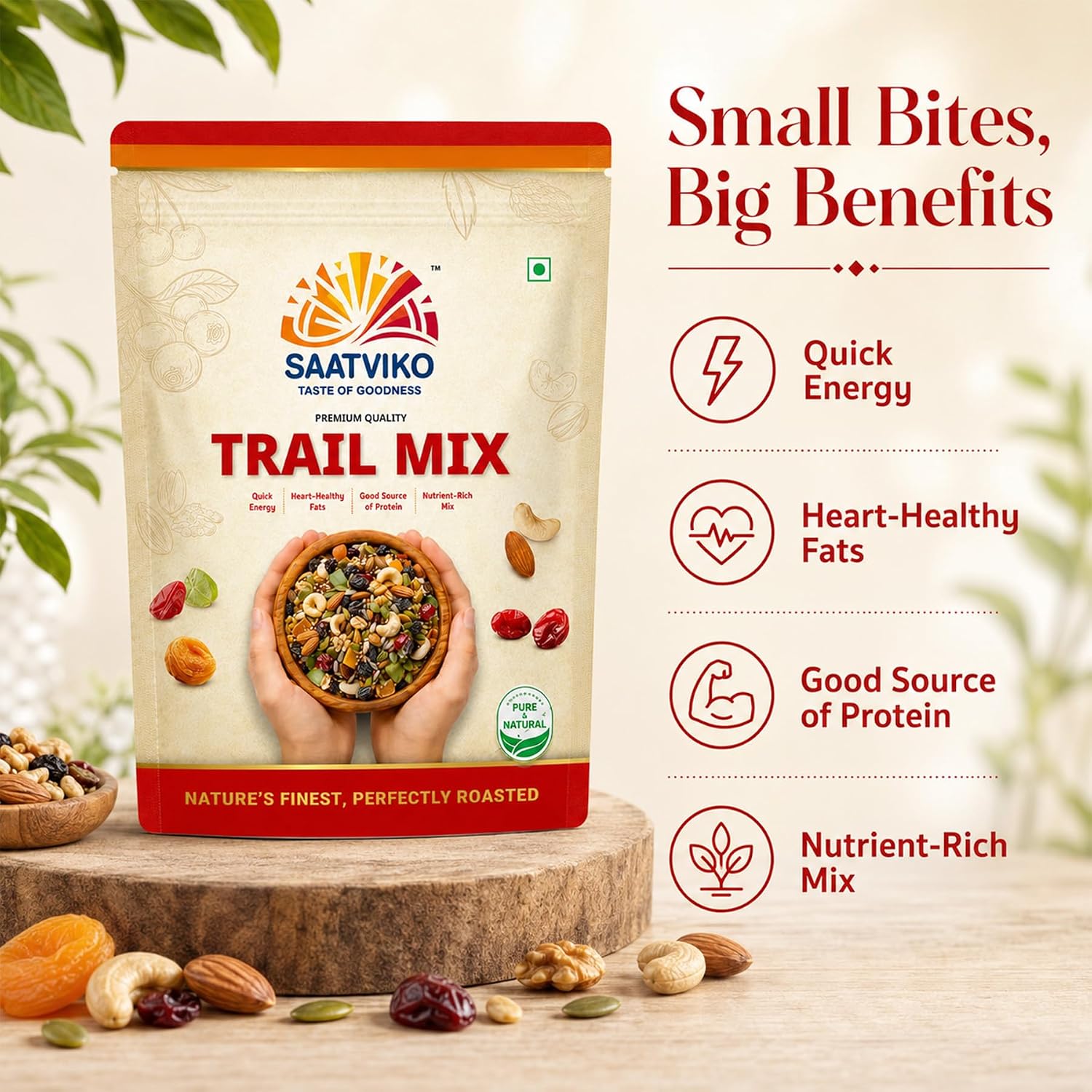 Trail Mix (Energy Booster) | Healthy Snack Mix – Saatviko - Image 5
