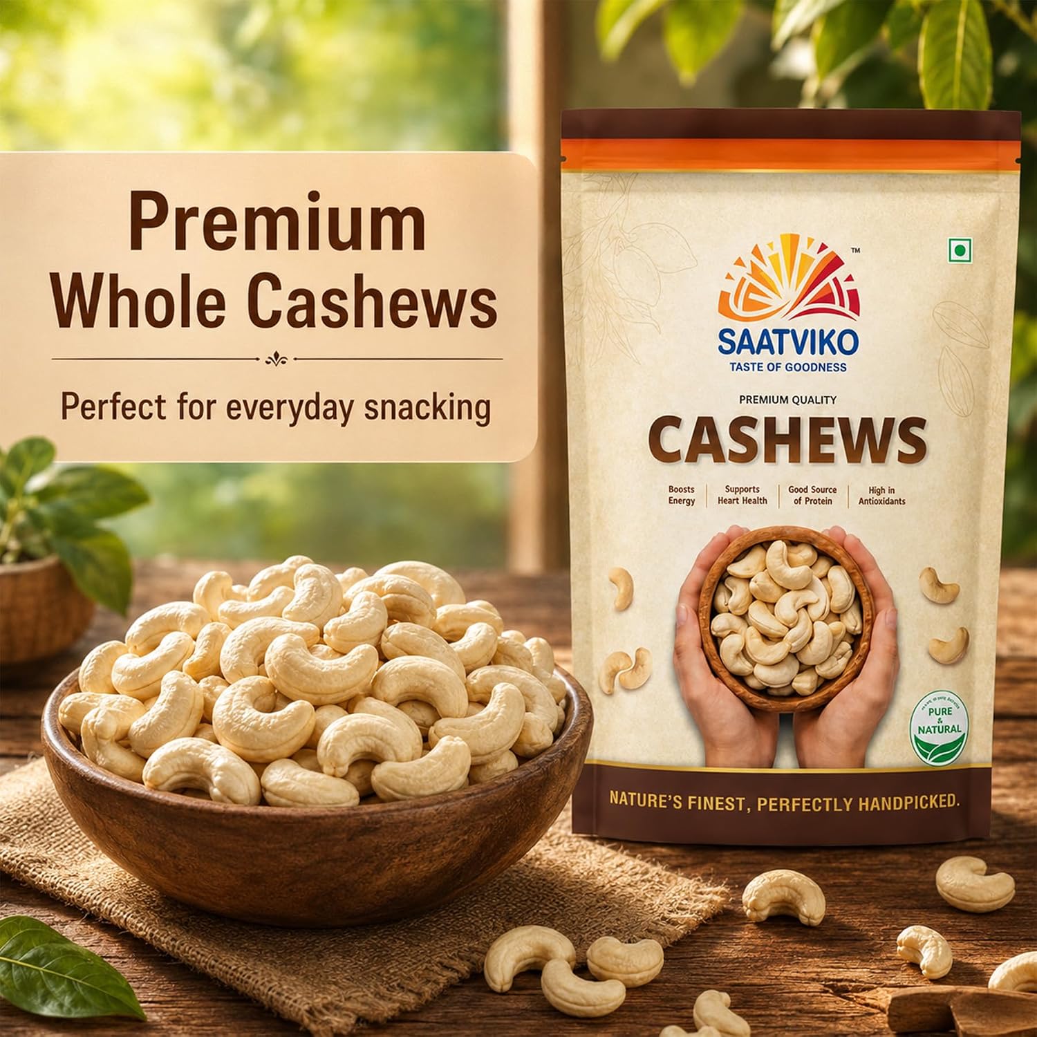 Premium Cashews | Fresh & Crunchy Kaju – Saatviko - Image 7