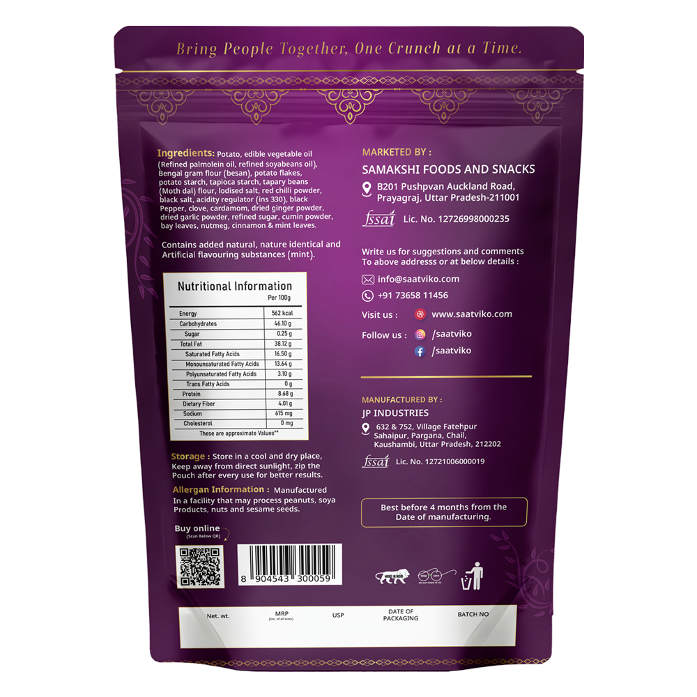 Saatviko Premium Aloo Bhujia | Crispy & Spicy Indian Namkeen - Image 3