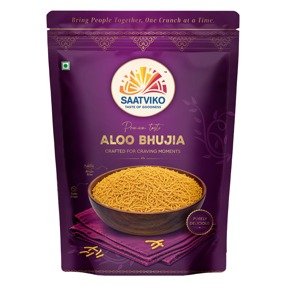 Saatviko Premium Aloo Bhujia | Crispy & Spicy Indian Namkeen - Image 2