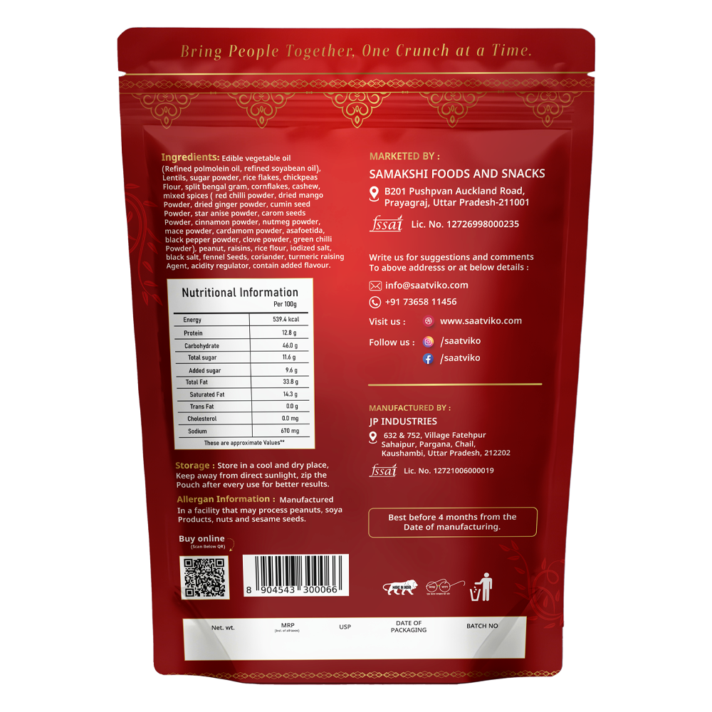 Saatviko Premium Shahi Mixture | Rich & Royal Indian Namkeen - Image 3